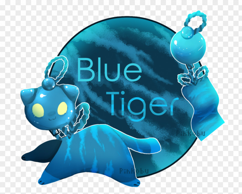 Blue Tiger Marine Mammal Turquoise Font PNG
