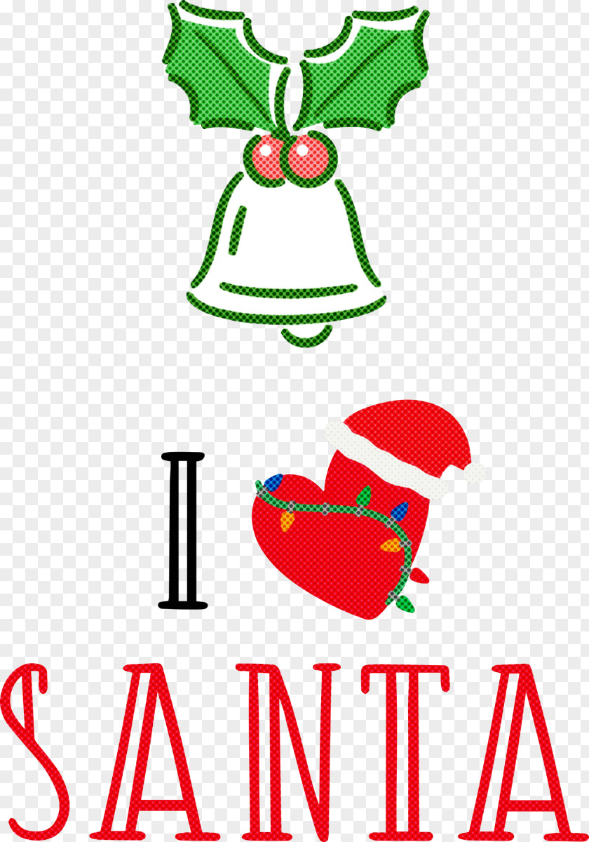 I Love Santa Christmas PNG