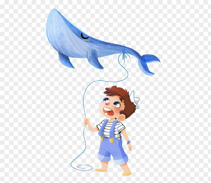 Boy Holding Whale Download Illustration PNG