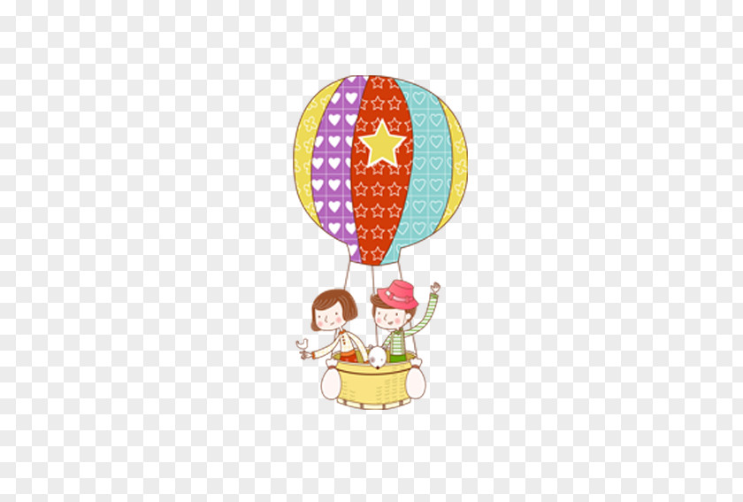 Cartoon Hot Air Balloon Children Child Euclidean Vector Travel Space PNG