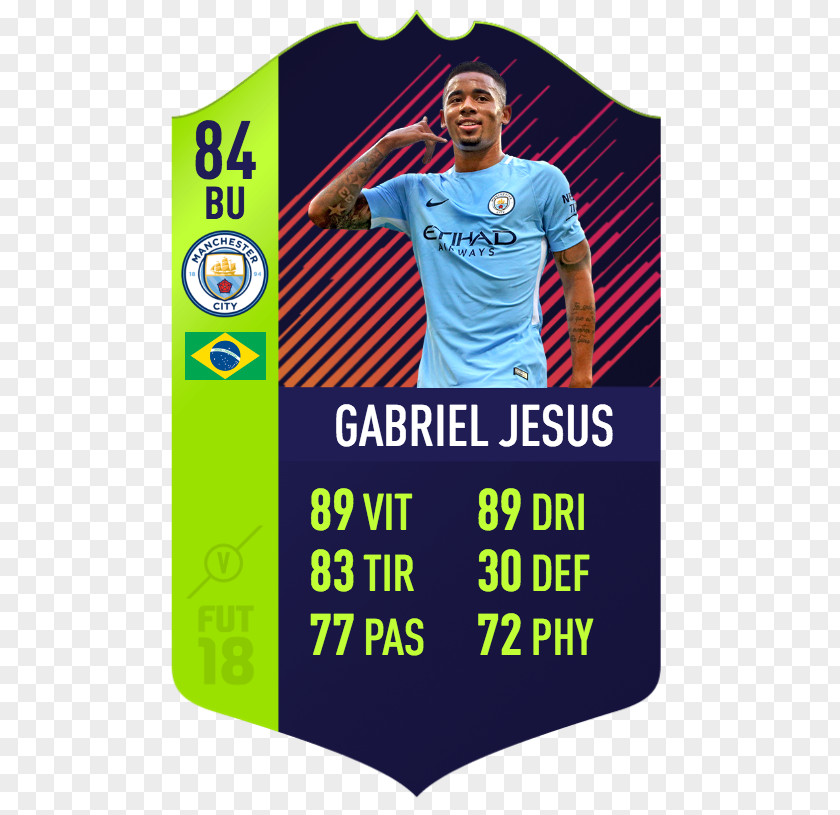 Gabriel Jesus FIFA 18 16 17 Football Player Athlete PNG
