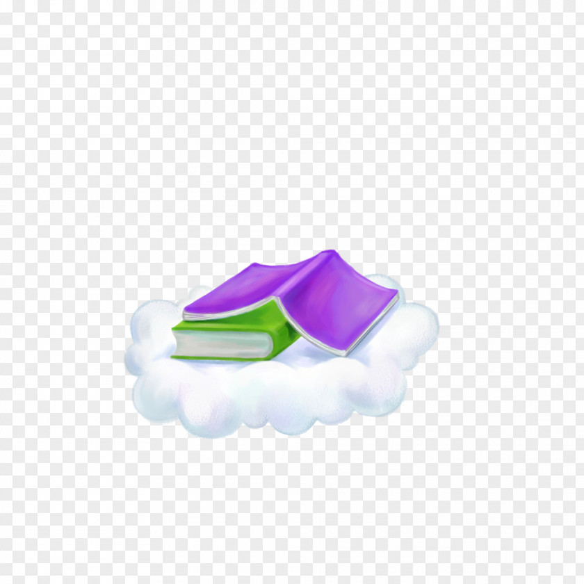 Books On Clouds Book Cloud Purple Apple PNG