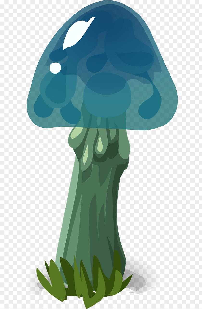 Mushroom Fungus Blue Clip Art PNG
