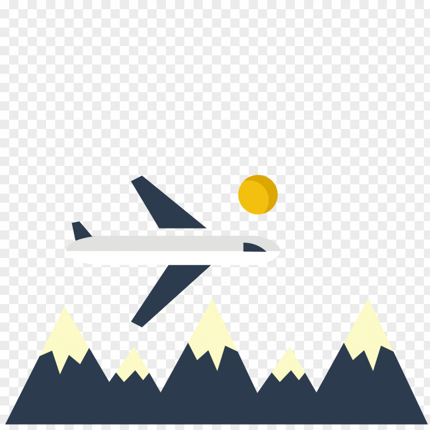 Vector Flat Plane Element Airplane Design Illustration PNG