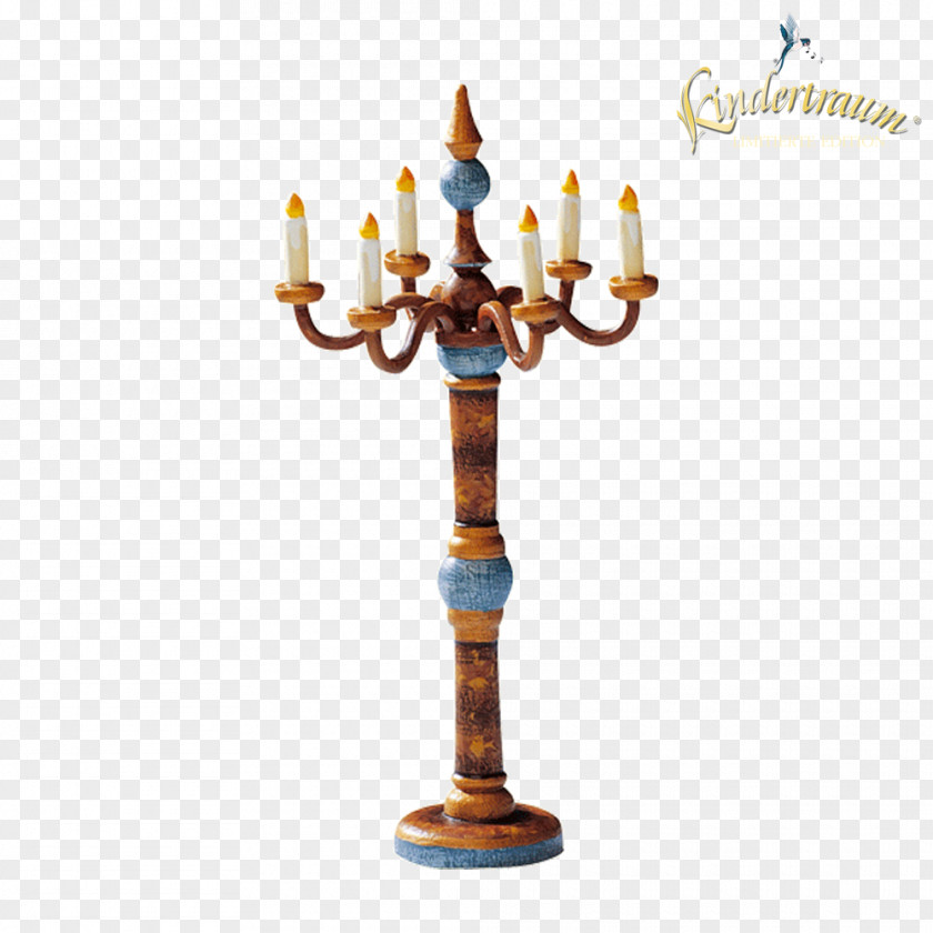 Handpainted Cookies Lighting Brass Candlestick PNG