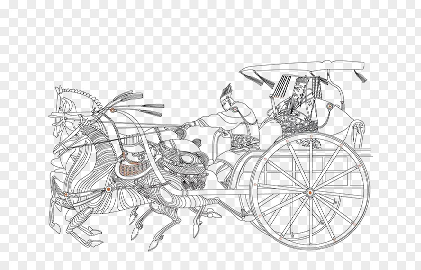 Ancient Emperors Driving Expedition Download Horse-drawn Vehicle PNG