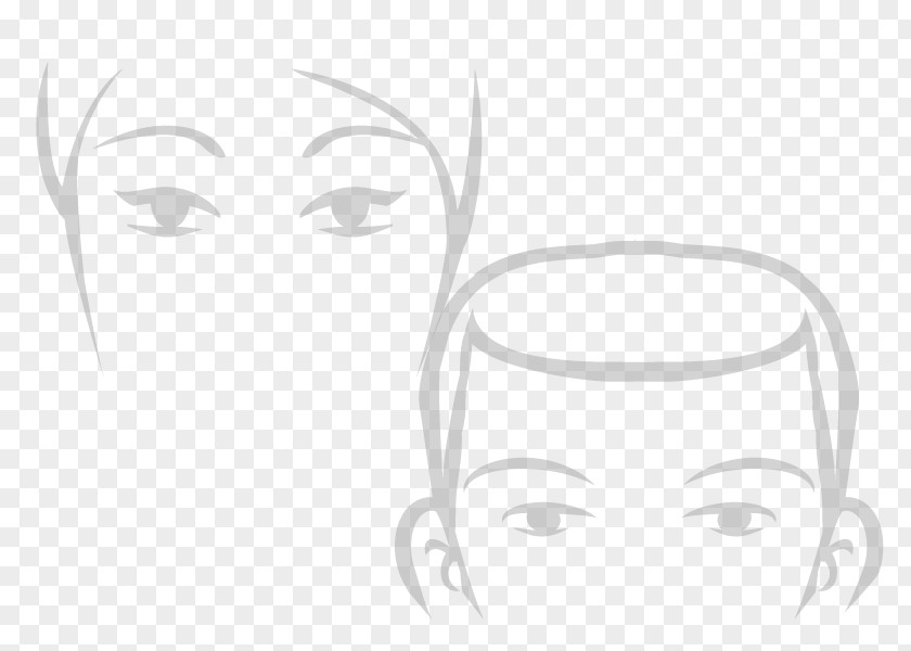 Cosmetic Treatment Eyebrow Forehead Line Art Sketch PNG