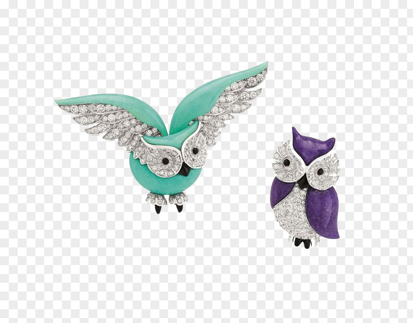 Crystal Owl Van Cleef & Arpels Jewellery Earring Noah's Ark Diamond PNG