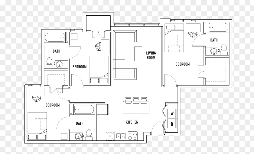 Design Floor Plan Residential Area Pattern PNG