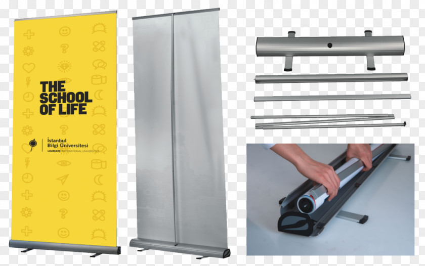 Roll Up Banner Product Design Machine Angle PNG