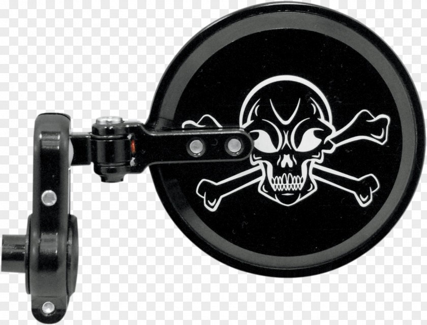 Skull Moto Mirror Bar Ends Motorcycle Bicycle Handlebars PNG