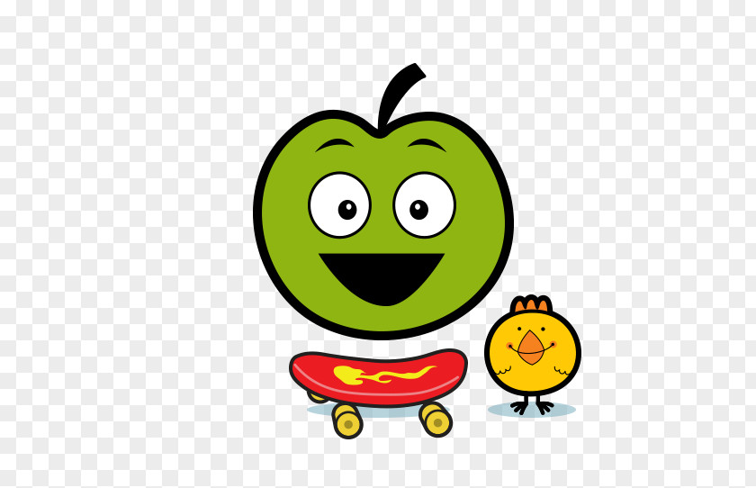 Smiley Green Text Messaging Fruit Clip Art PNG