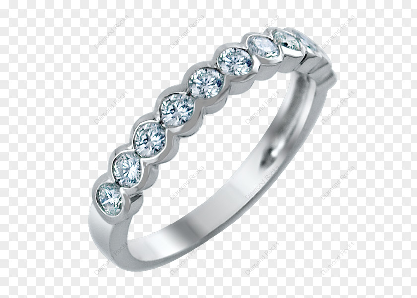 Wedding Ring Eternity Diamond Gold PNG
