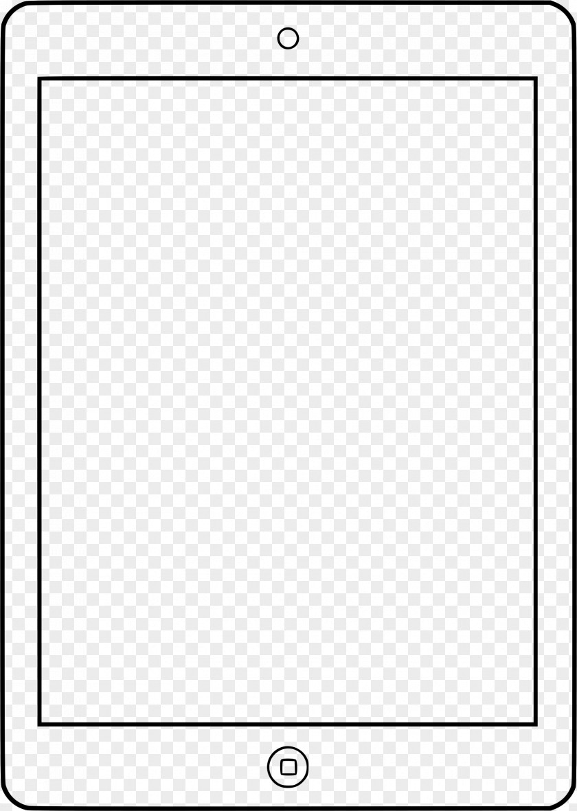 IPad Outline Cliparts Line Black And White Angle Point PNG