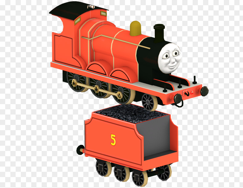 Streamlined James The Red Engine Thomas Percy Train Sodor PNG