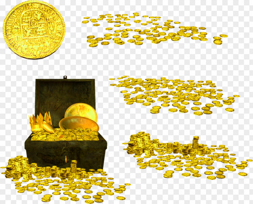 Yellow Atmosphere Coin Decoration Pattern Gold Archive File Clip Art PNG