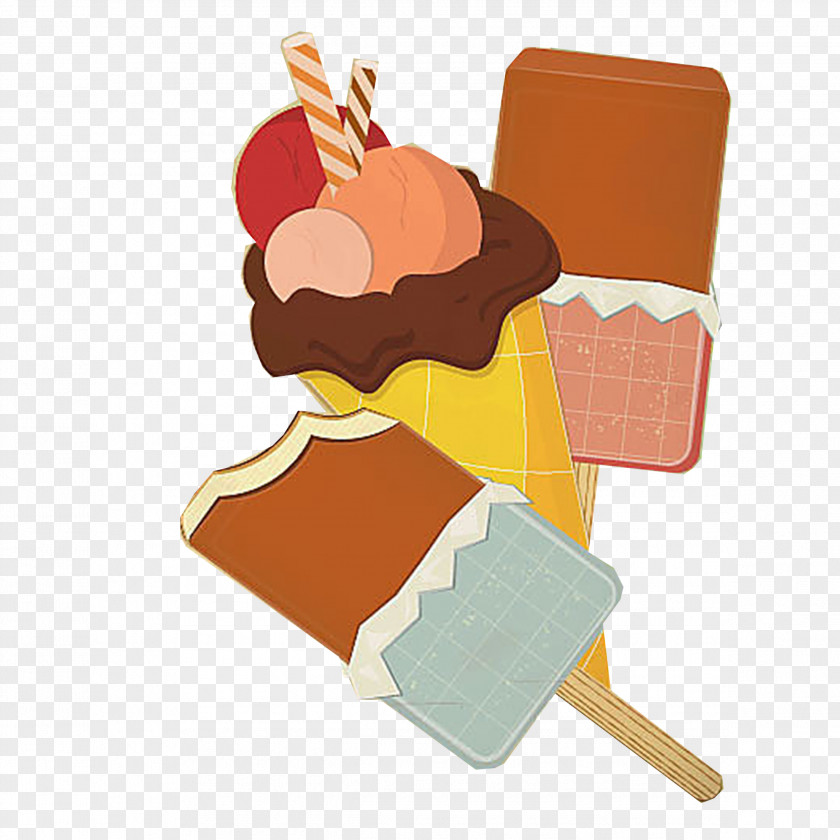 Cones Popsicles Chocolate Ice Cream Food PNG