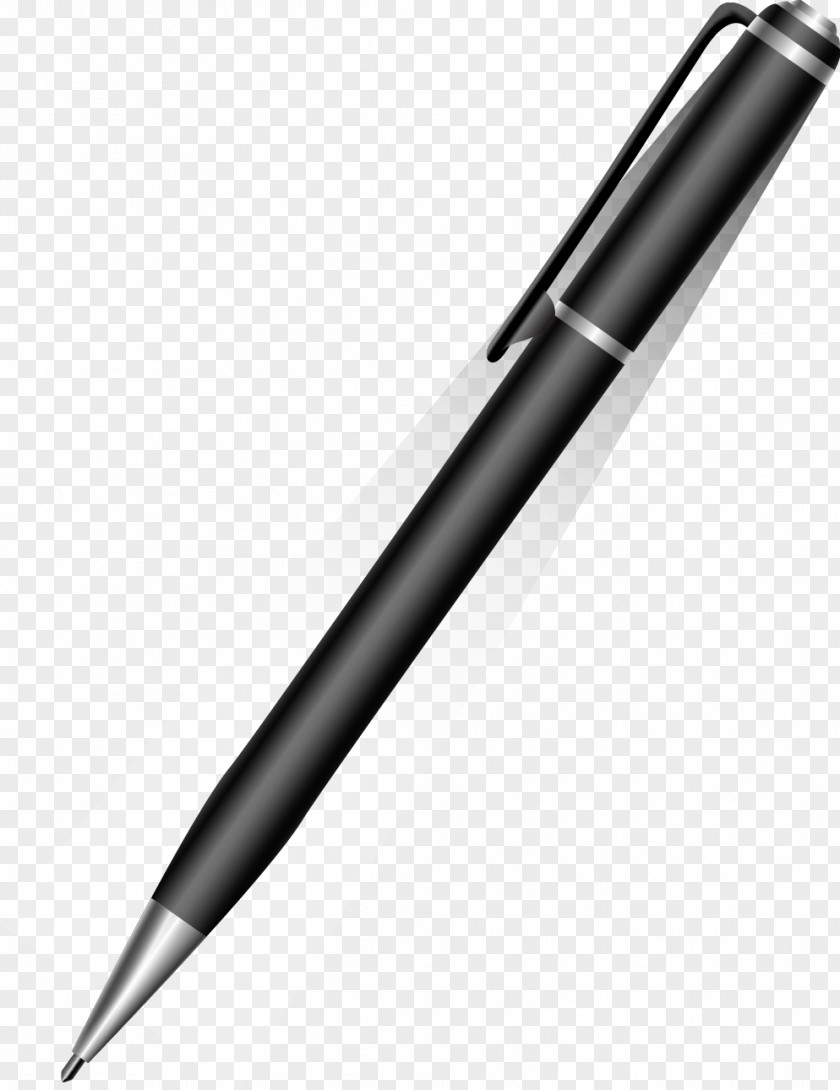 Vector Black Ballpoint Pen Marker Fudepen Fountain PNG