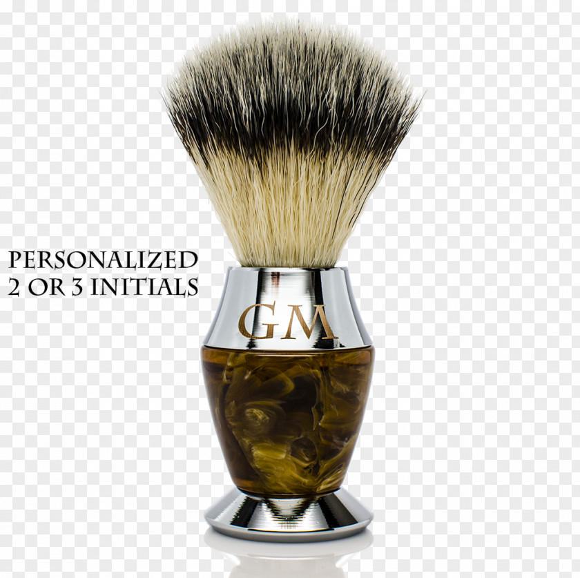 CA Monogram Shave Brush Shaving Bristle Synthetic Fiber PNG