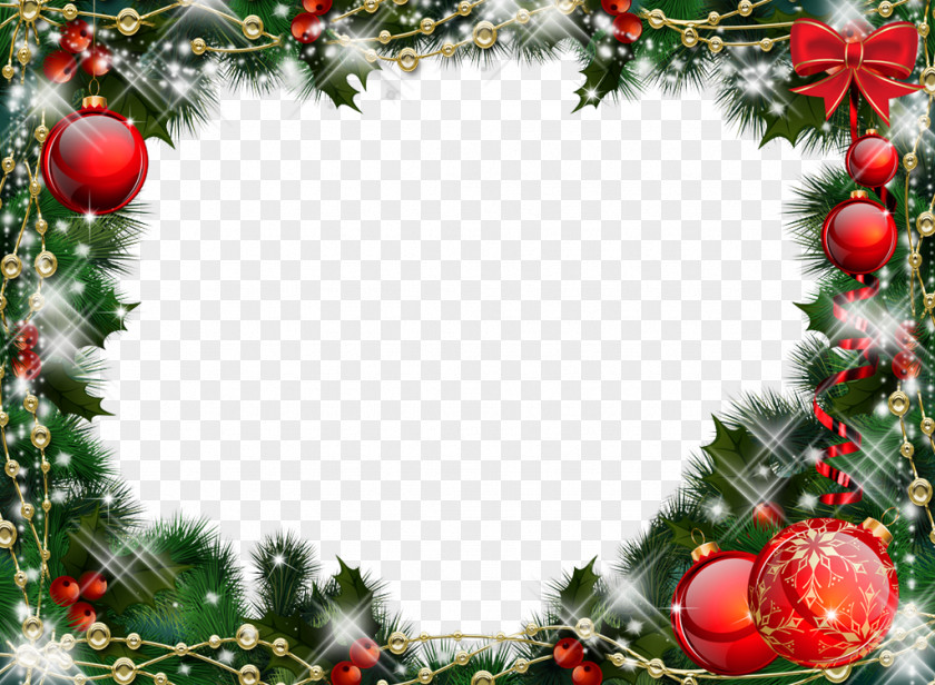 Christmas Decoration Picture Frame Santa Claus PNG