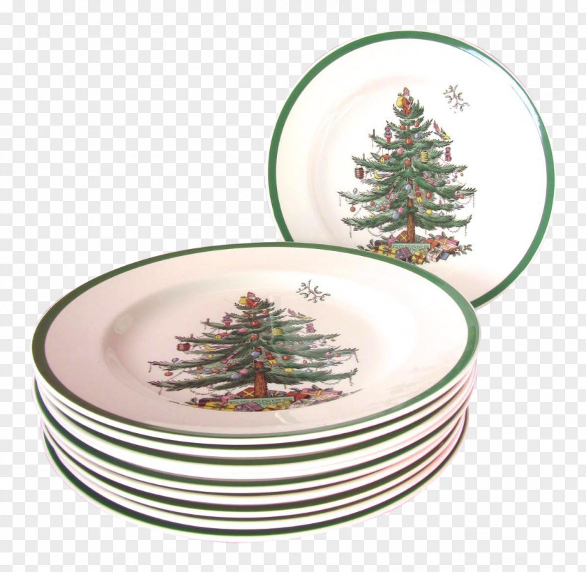 Christmas Tree Ceramic Spode Platter Buffet PNG