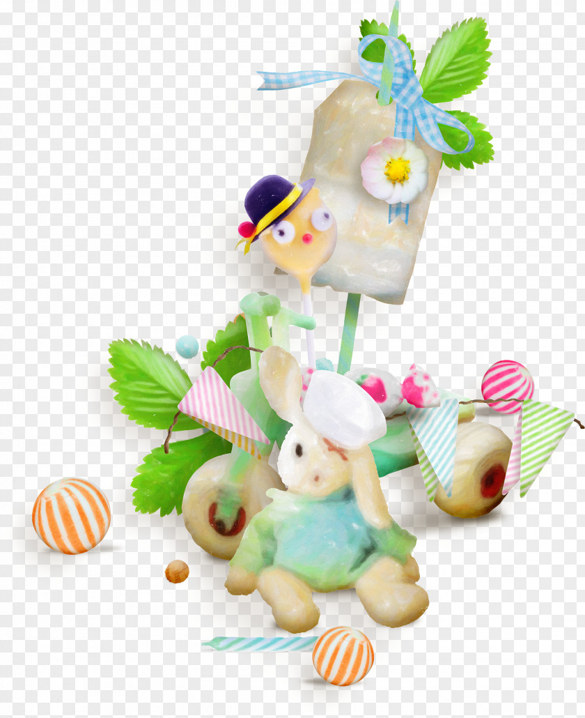 Decorative Rabbit Easter Bunny Birthday Child PNG