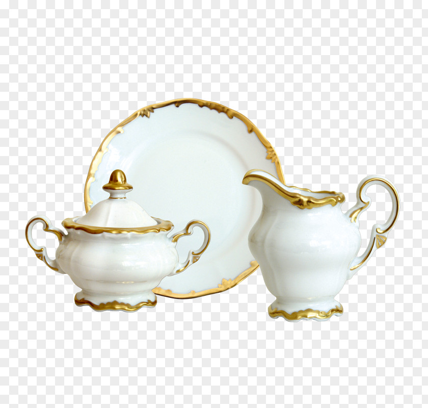 Glitz Coffee Cup Porcelain Saucer Teapot Tableware PNG
