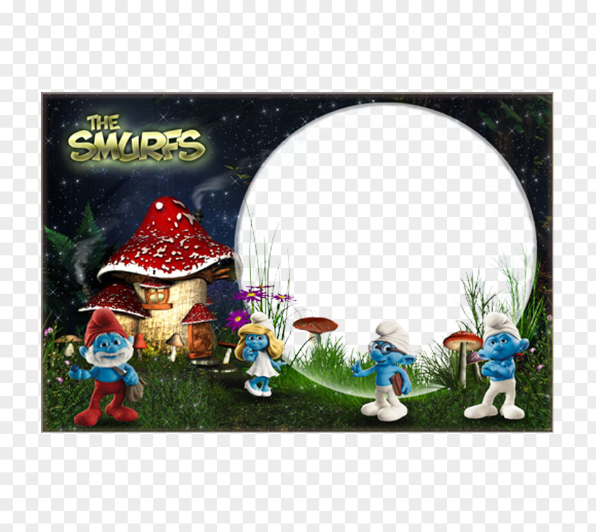 Dwarfs Cartoon Border Smurfette Picture Frame The Smurfs PNG