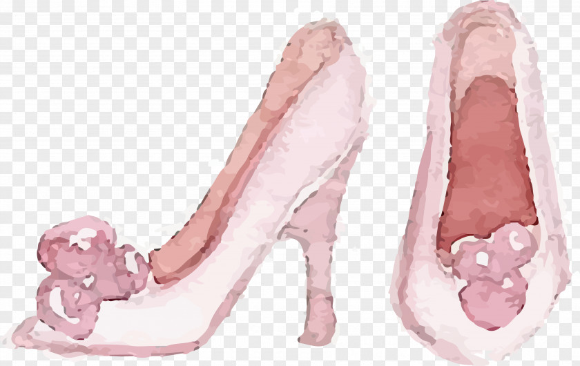 Pink Heels Slipper High-heeled Footwear Shoe PNG