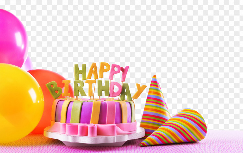 Birthday Cake Happy To You Party Wallpaper PNG