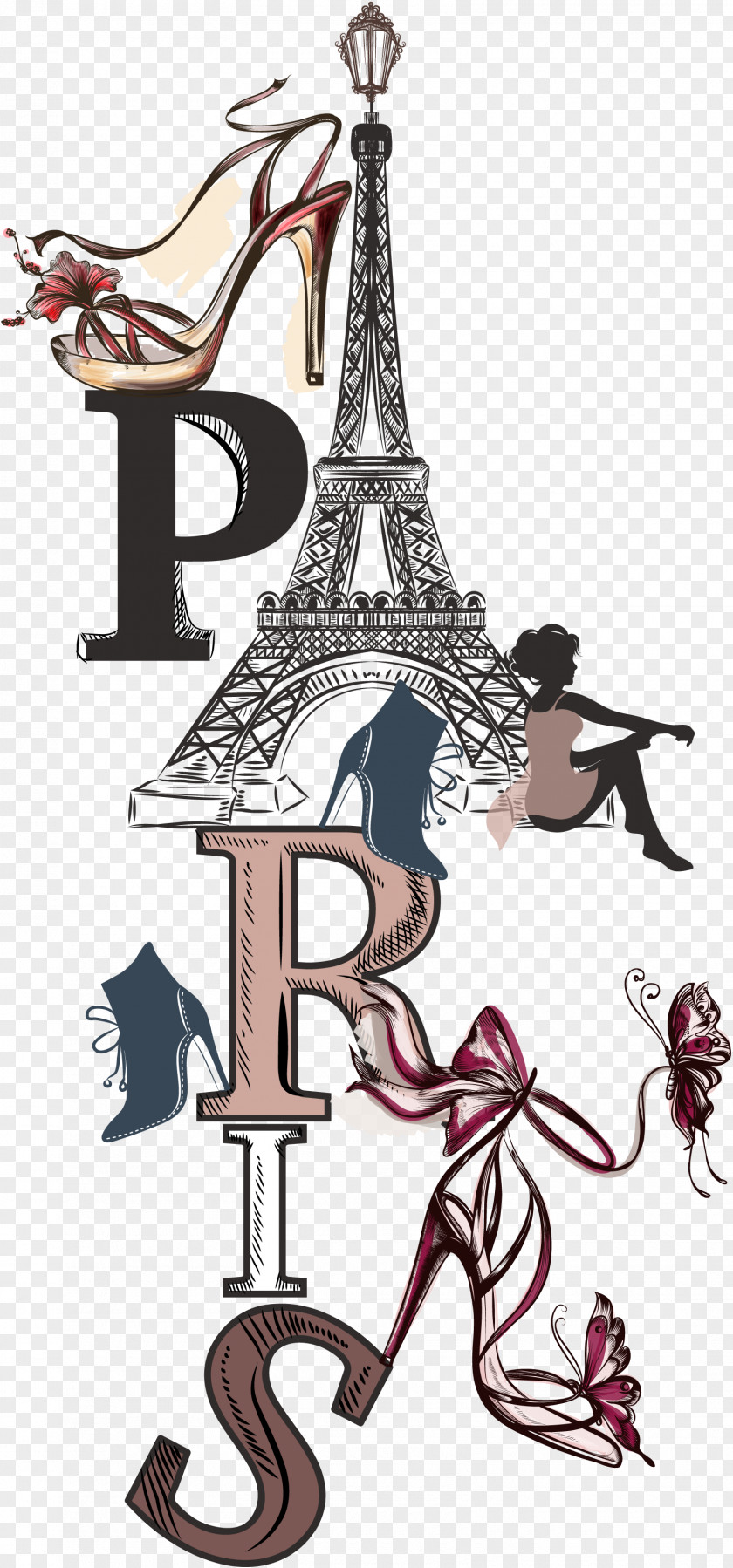 Paris Silhouette Eiffel Tower Drawing PNG