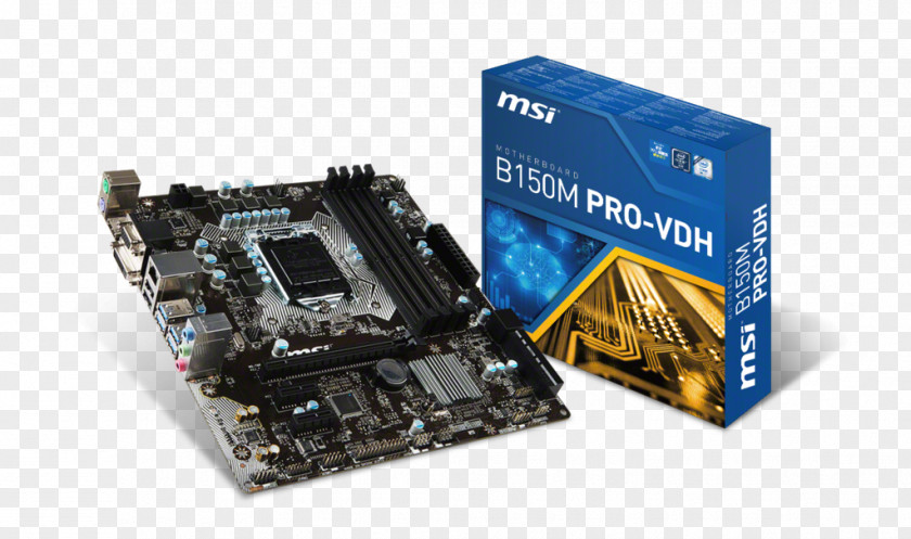 Picture Box Intel LGA 1151 Motherboard MSI MicroATX PNG