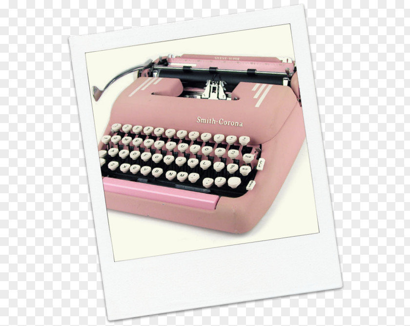 Vintage Typewriter Smith Corona Royal Futura Quiet Deluxe Pink PNG