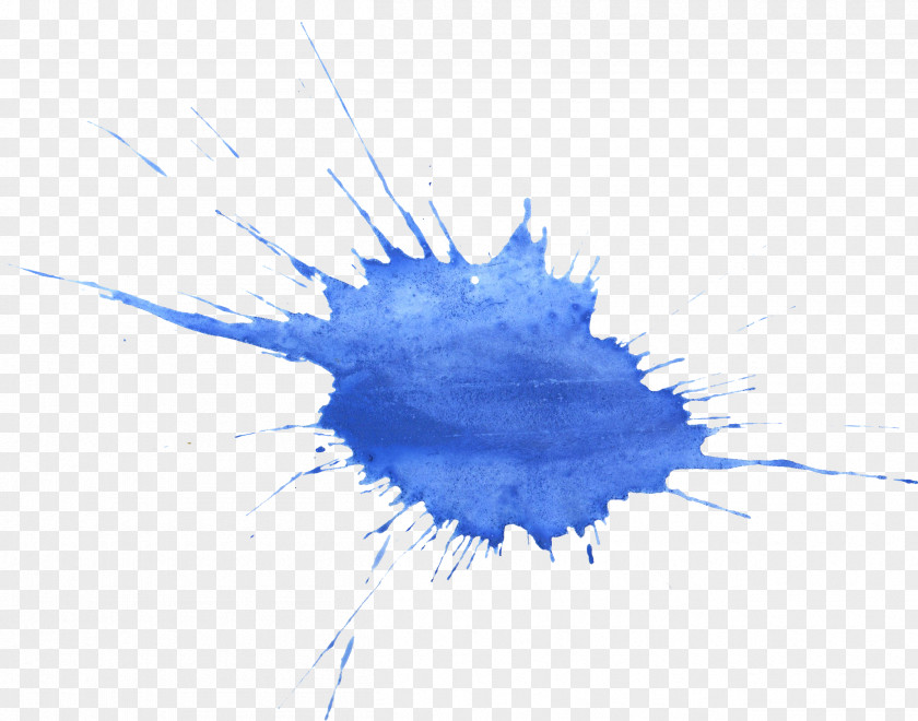 Watercolor Painting Blue PNG