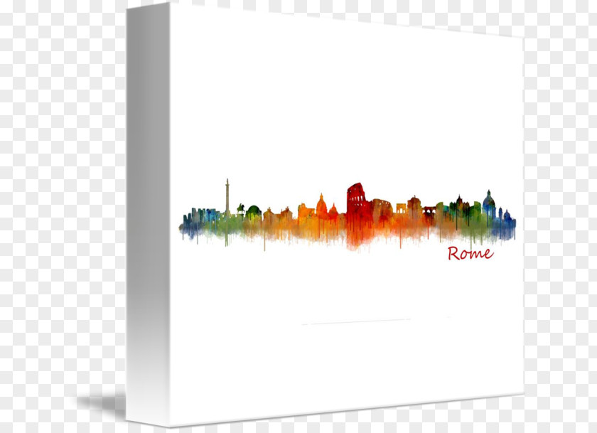 Watercolor Skyline Imagekind Art Painting PNG