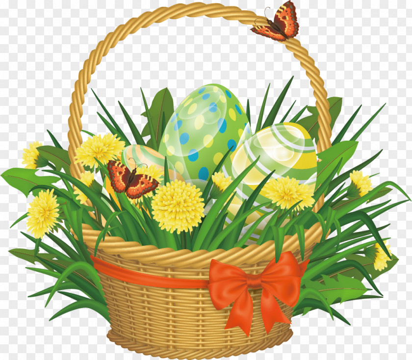 Cartoon Basket Easter Bunny Egg Holiday PNG