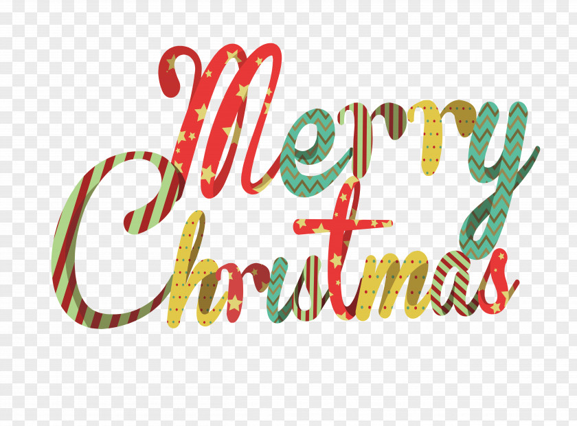 Colorful Cartoon Christmas Words Santa Claus Download New Year PNG
