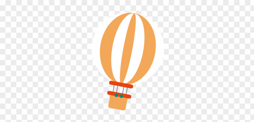 Orange Hot Air Balloon Logo Font PNG