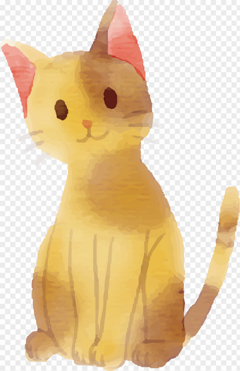 Painted Yellow Cat Euclidean Vector Computer File PNG
