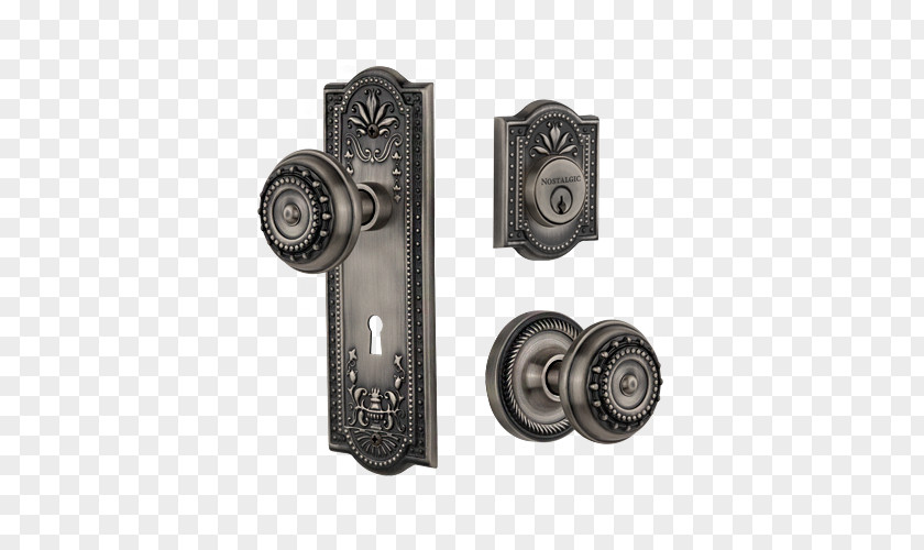 Silver Door Handle Mortise Lock Knauf Latch PNG