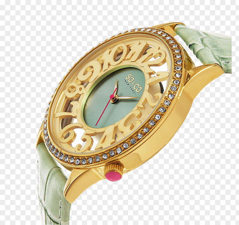 Tang Light Watch Strap Quartz Clock Gold PNG