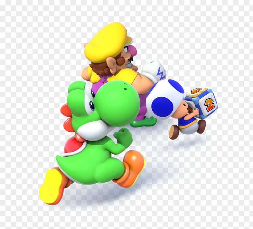 Luigi Mario Party Star Rush 7 & Yoshi Video Game PNG