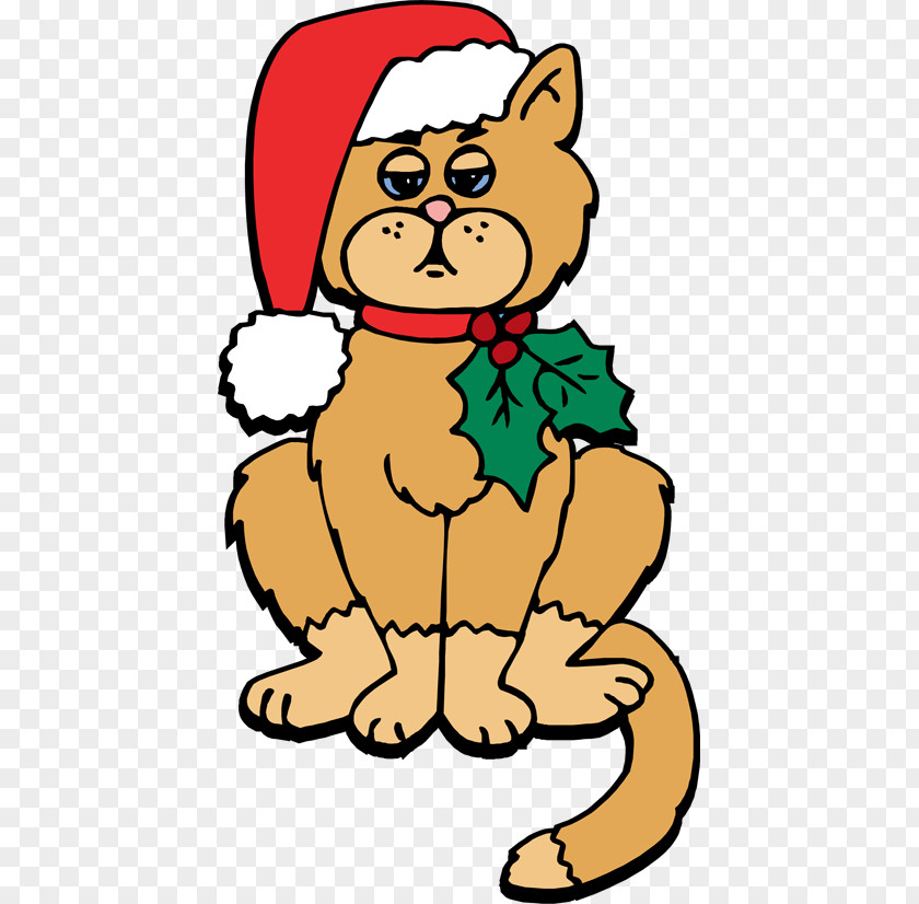 Christmas Cat Clipart Kitten Yule Clip Art PNG