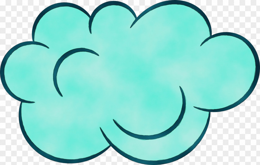 Symbol Teal Watercolor Balloon PNG