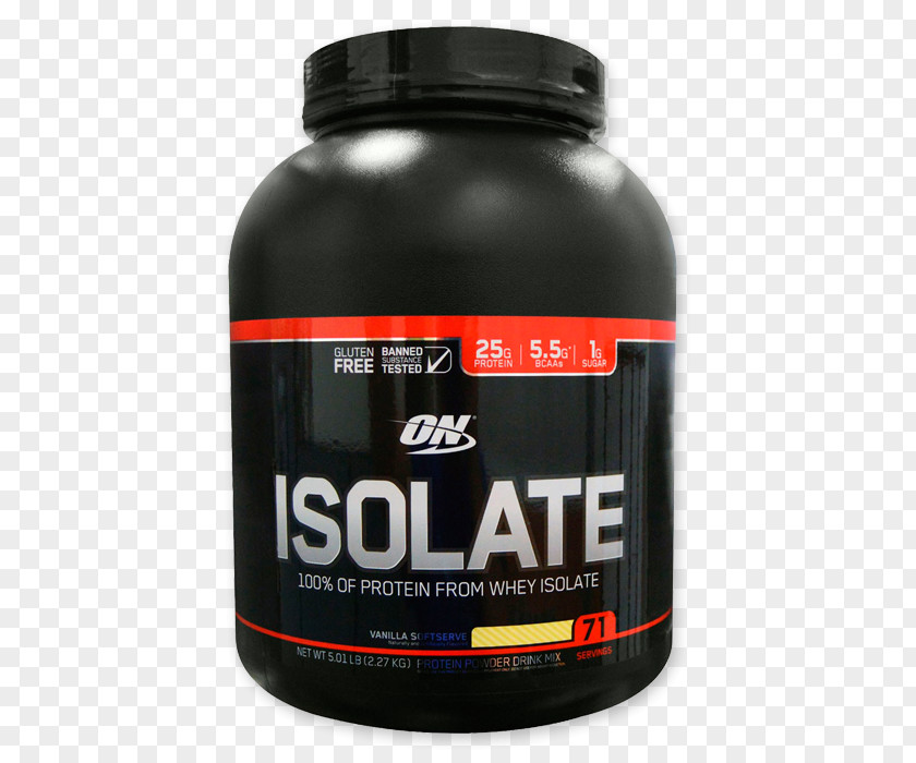 Vanilla Dietary Supplement Whey Protein Isolate Optimum Nutrition PNG