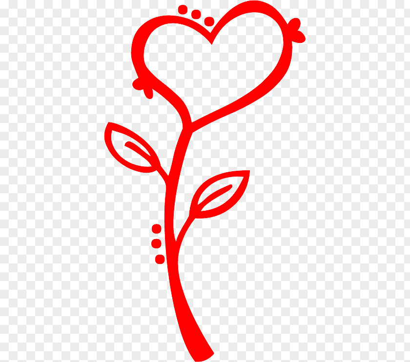 Heart Flower Drawings Transparent Clip Art. PNG