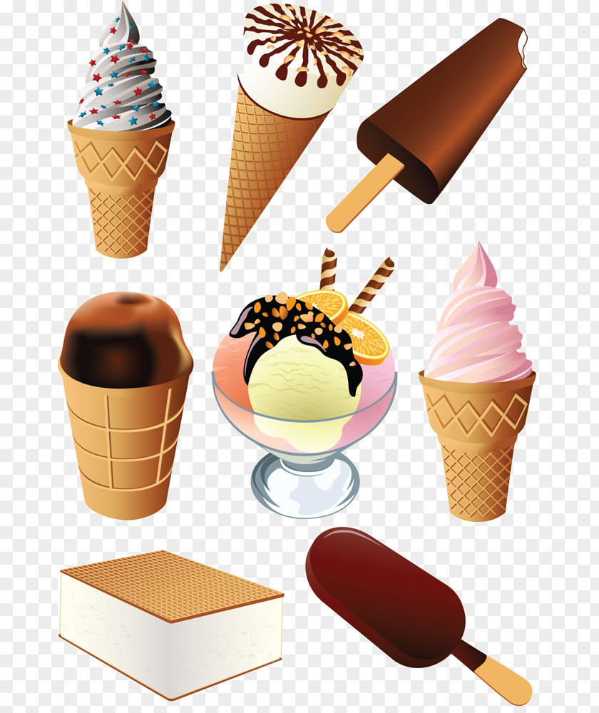 Ice Cream Vector Cone Sundae Chocolate PNG