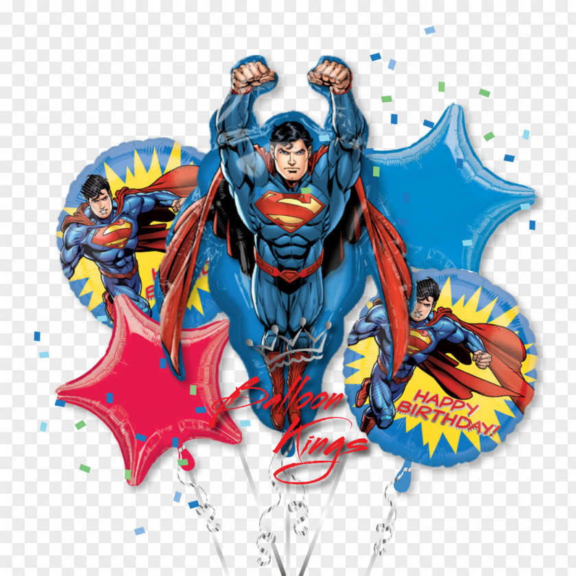 Superman Mylar Balloon Birthday Helium PNG