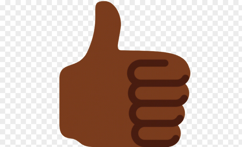 Thumbs Signal Brown Emoji Background PNG