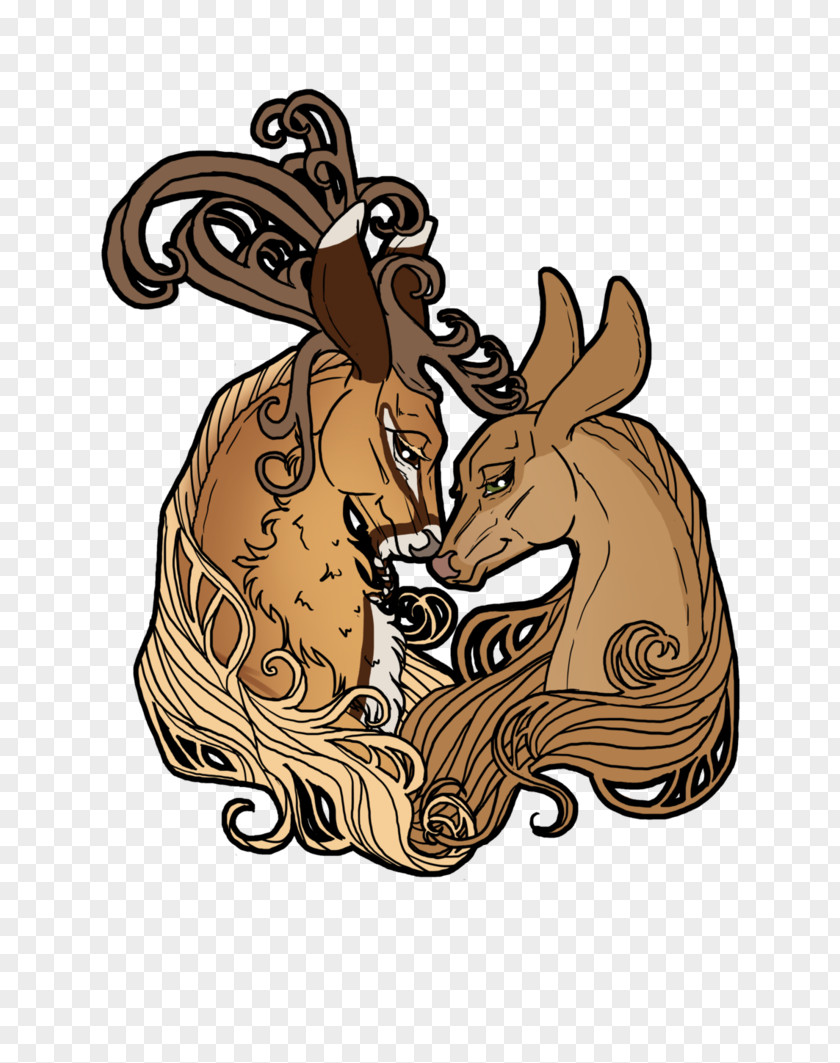 Deer Horse Illustration Carnivores Mammal PNG
